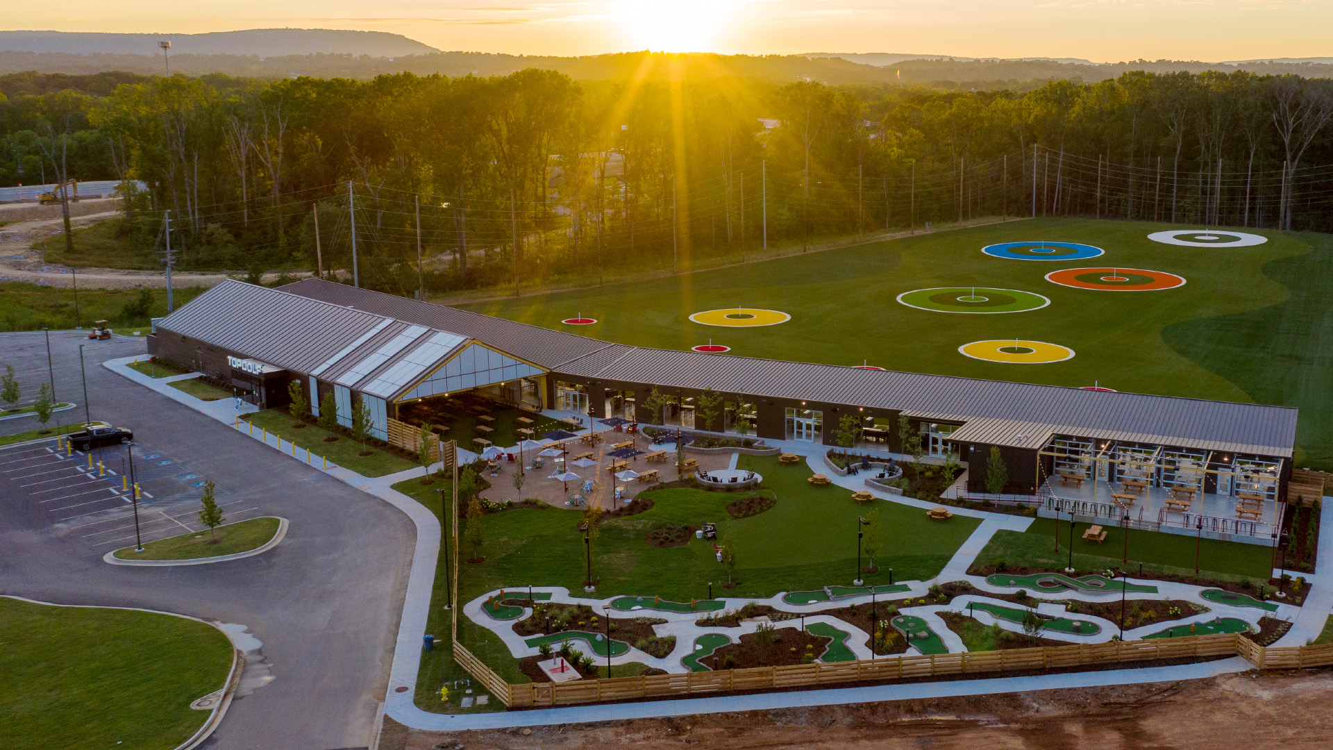 Aerial View of Topgolf Chattanooga