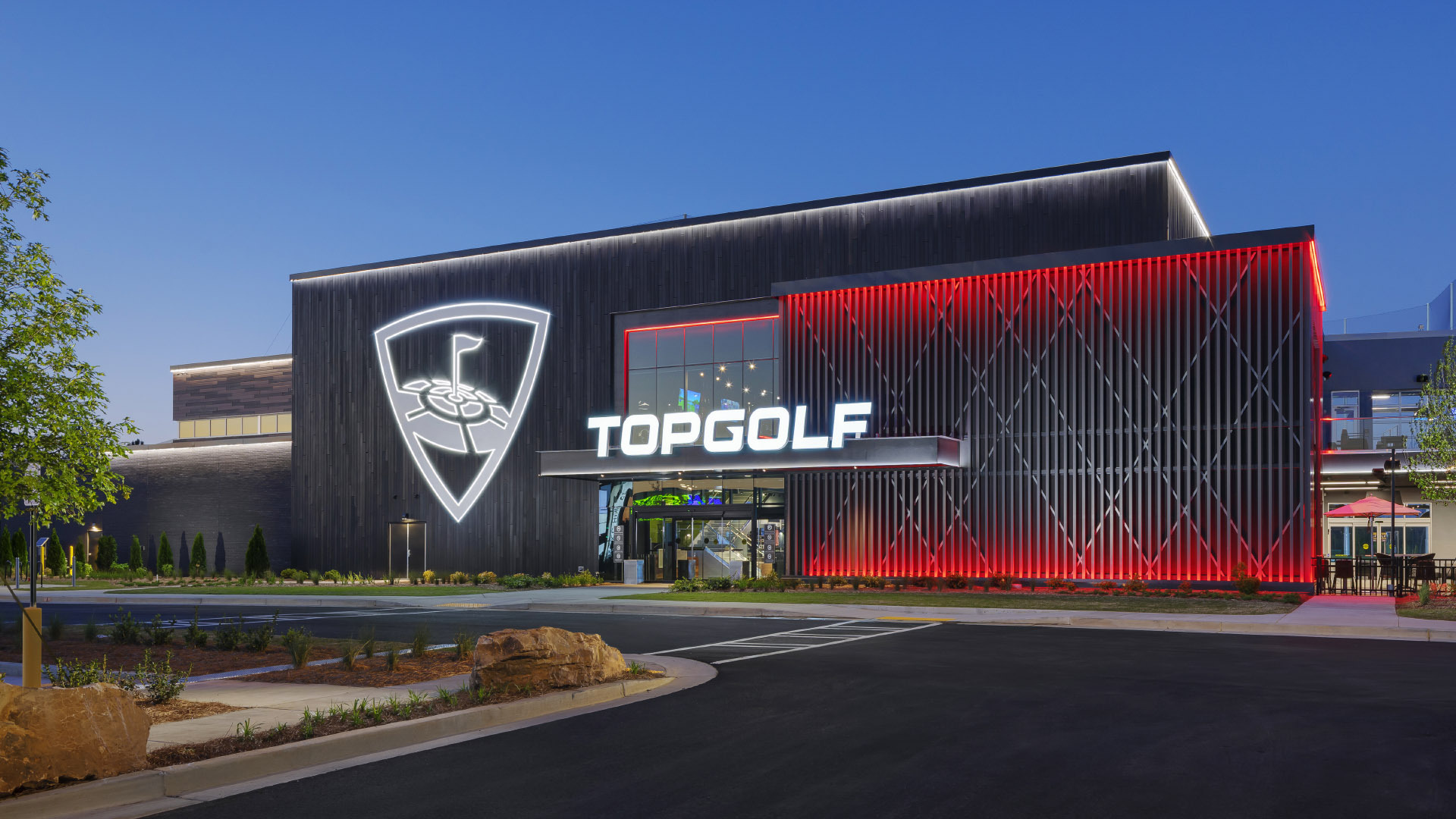 Exterior Rendering of Topgolf Knoxville
