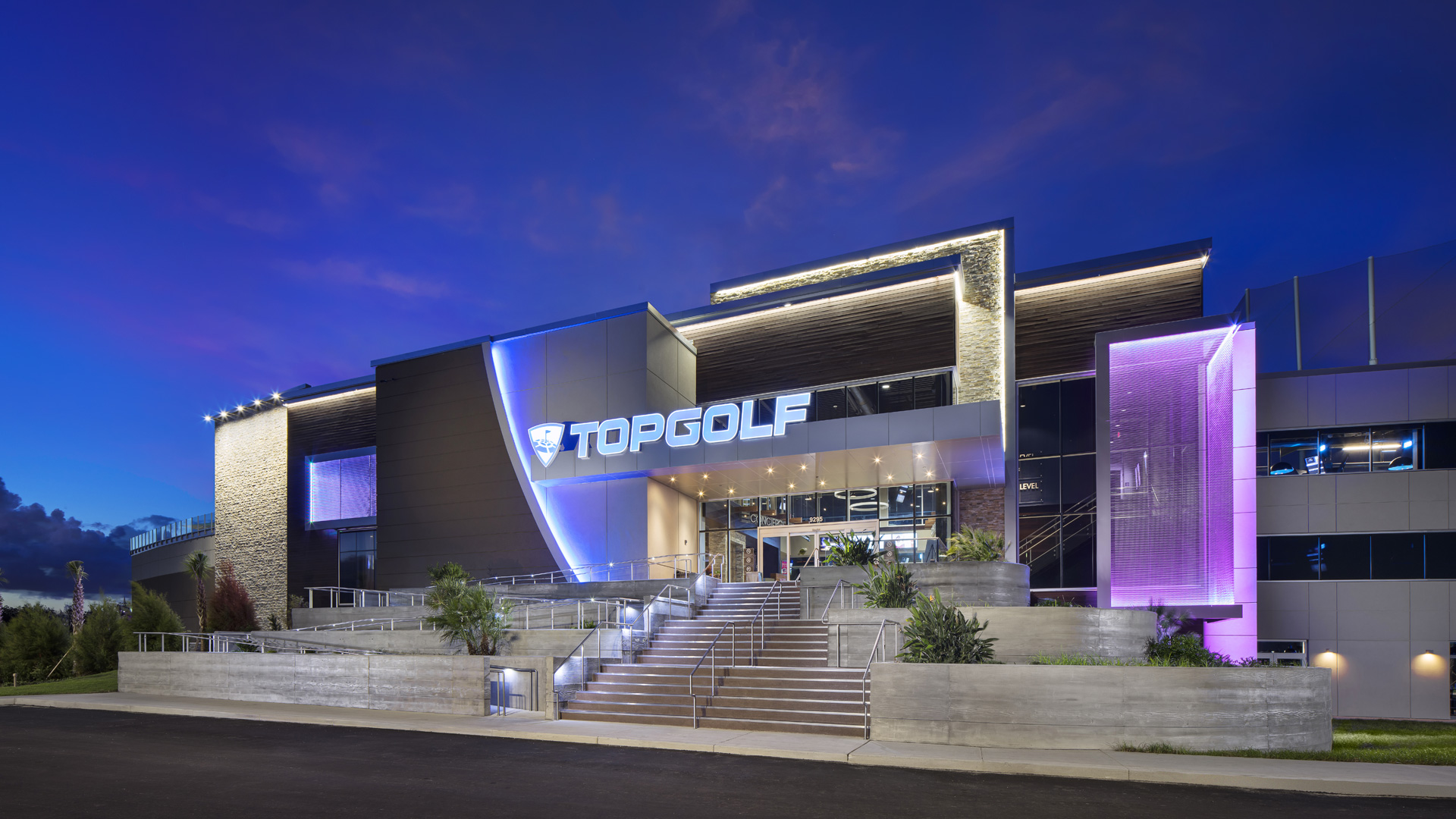 Exterior of Topgolf Orlando
