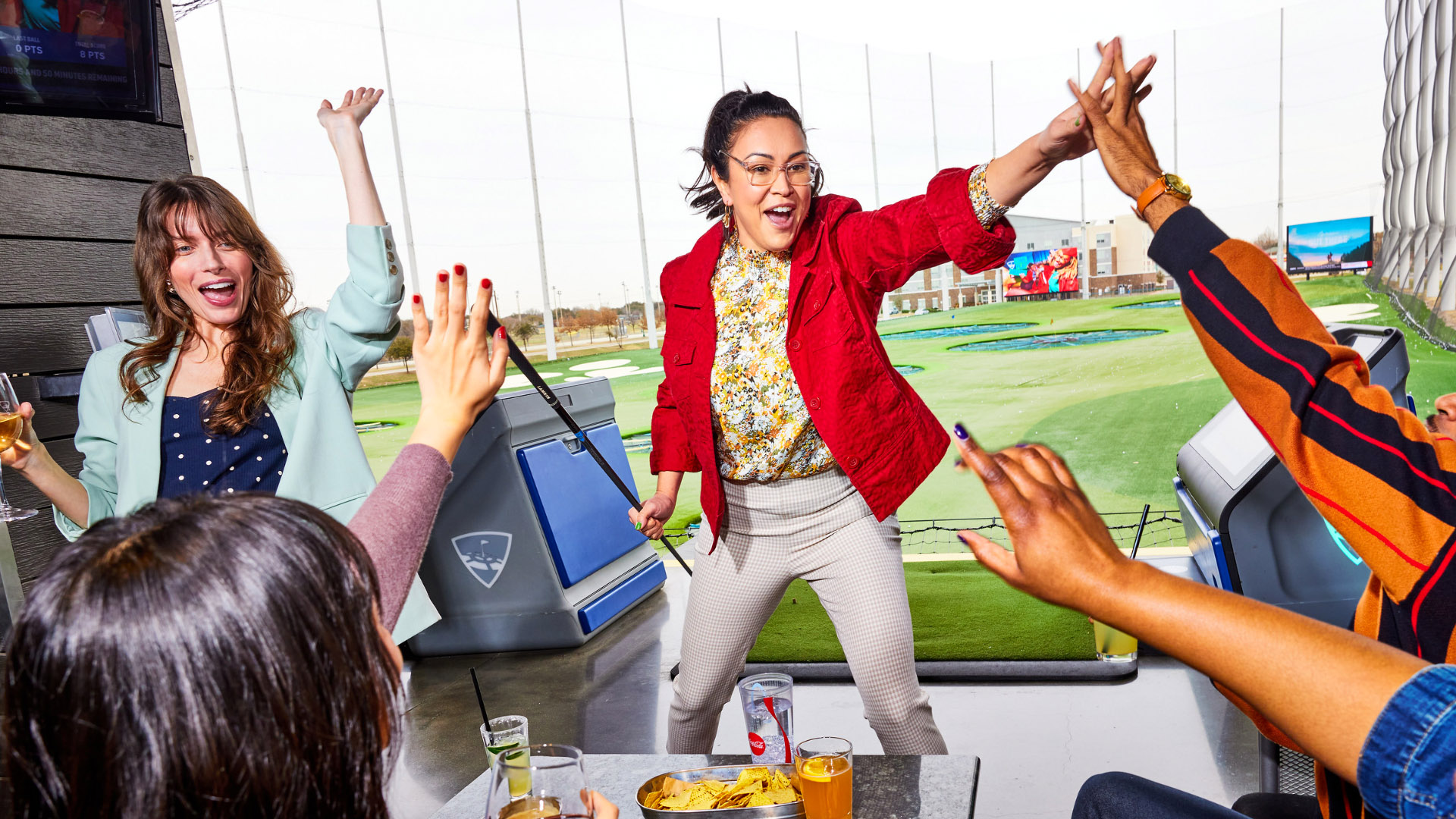 People playing at Topgolf