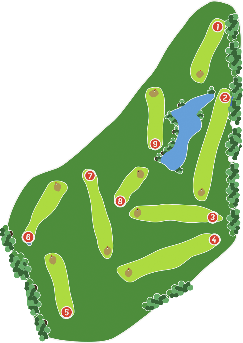 Map of Foot Golf course at Topgolf Surrey
