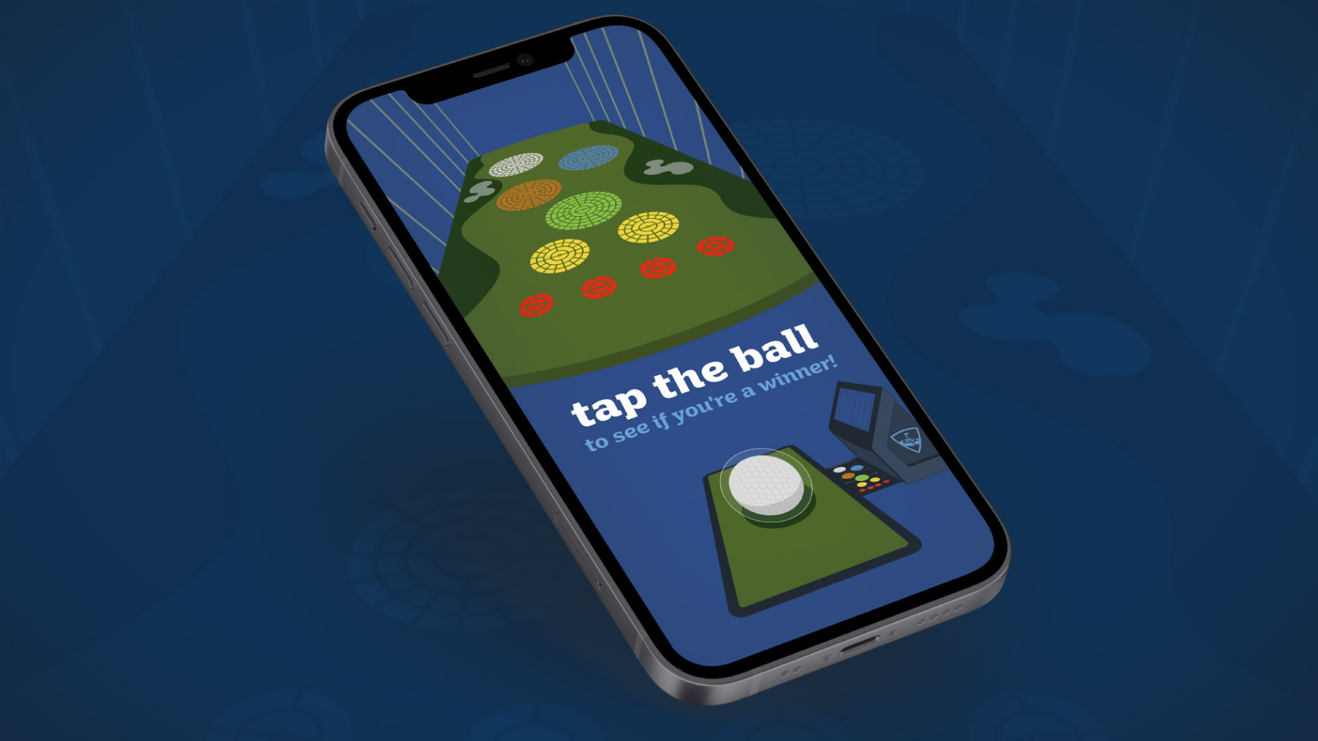Screenshot of Tap the Ball to See if You Are a Winner in the Topgolf App
